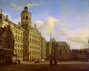 让范德海登 - The Dam with the New Town Hall in Amsterdam